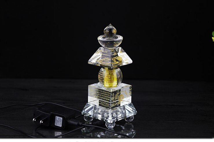5.1" Buddhism Stupa Pagoda Buddhist Talisman Crystal Buddha Dagoba Tower Statue