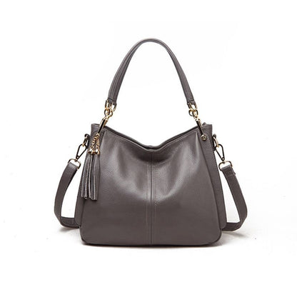 Luxury Handbag Small Square Bag Genuine Leather Tassel Style Sling Bag Traveling