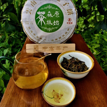 357g Natural Arbor Cha Pu'er Tea Organic Green Tea Cake Health Care Chinese tea