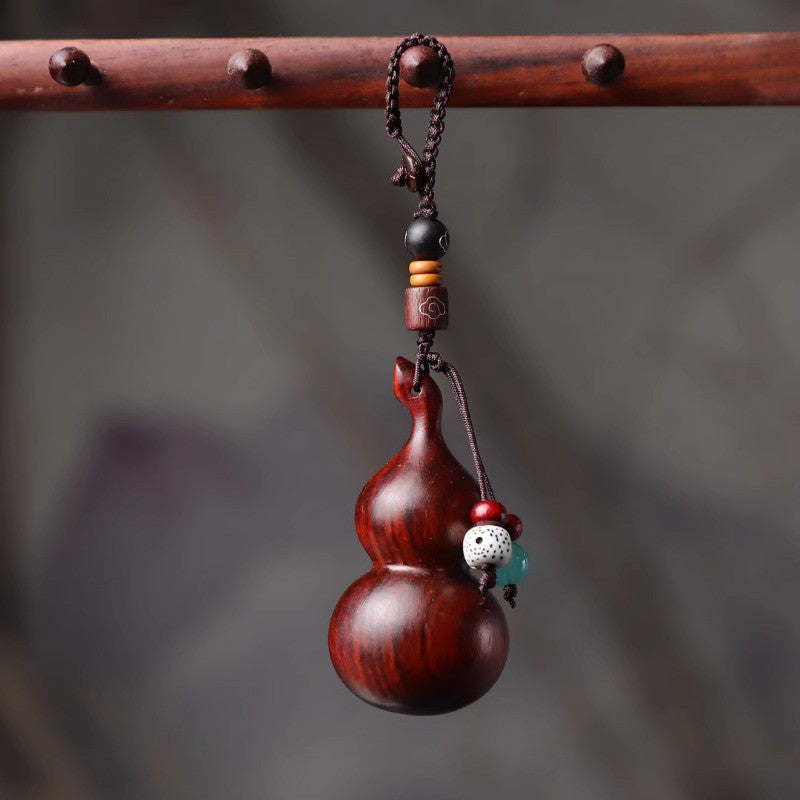 1pc 4cm Rosewood Gourd Pendant Car Keychain Mobile Phone Chain Hangings Pendant