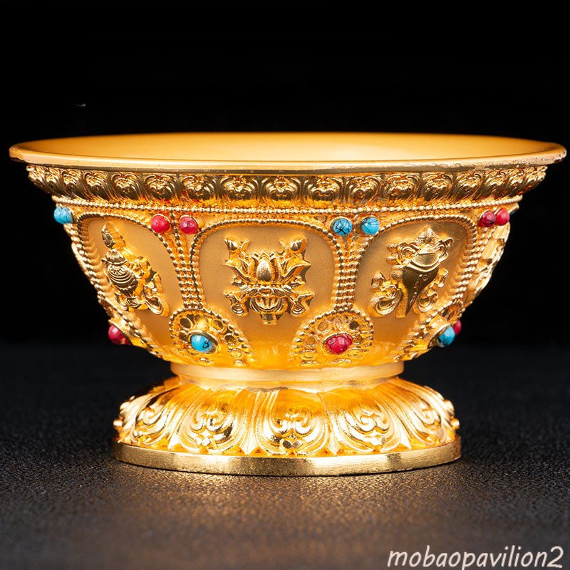 Buddha Alloy Eight Auspicious Bowls Buddhism Supplies Water Supply Cup