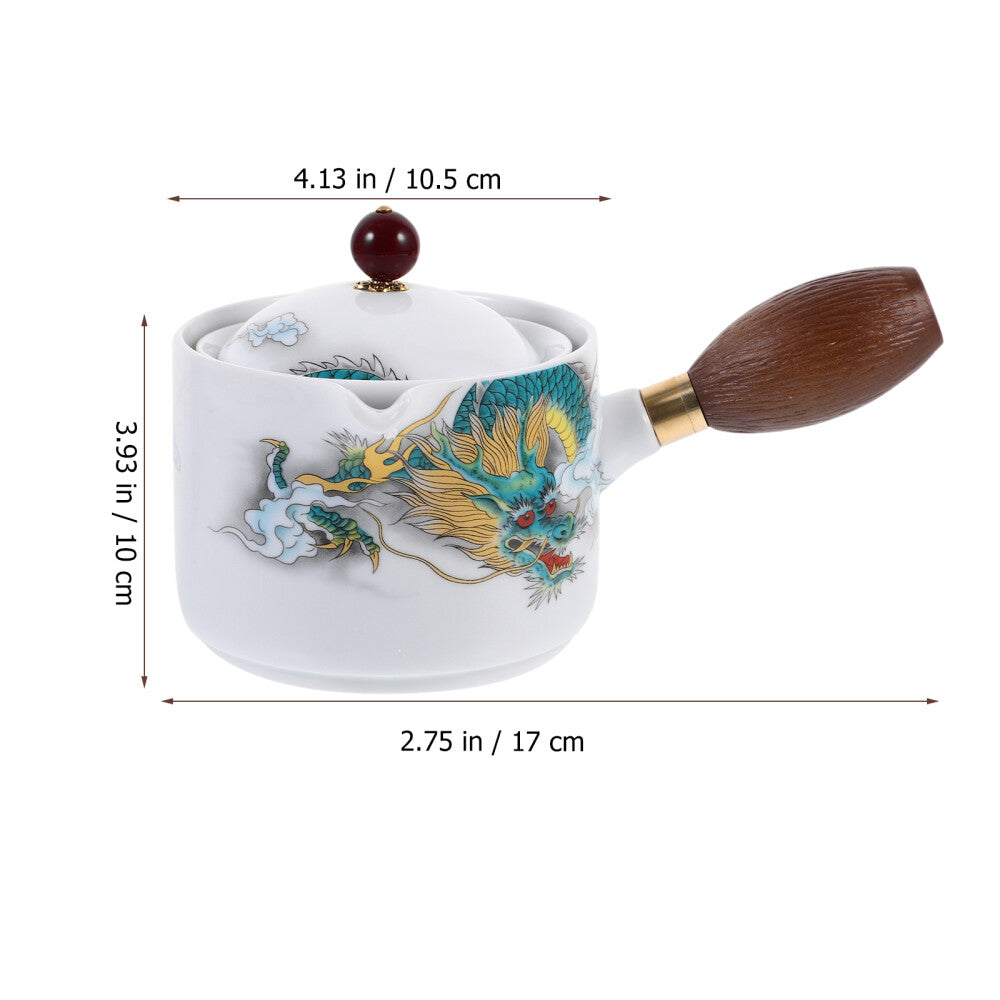 Chinese Style 360° Rotation Portable Ceramic Tea Kettle Tea Kettle