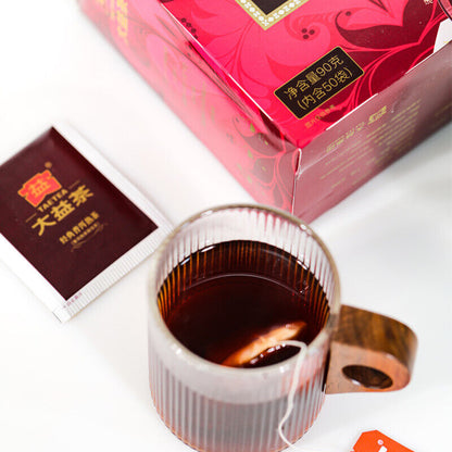 Da Yi Classic Puerh Ripe Tea Bags Pu'er Tea Puer Ripe Tea Bags 50 Bags 90g