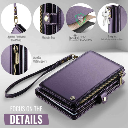Passport Holder for Travel, Passport Case Wallet With Strap Wristlet and Zipper