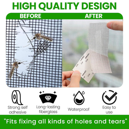 Screen Patch Repair Kit Window Repair Tape Fiberglass Covering Mesh Tool 5*200cm