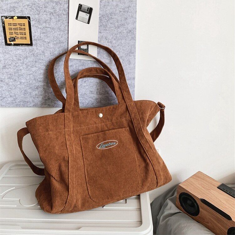 Winter Teenager Textile Bag Fabric School Book Laptop Pouch Side Bag