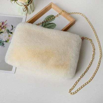 Pretty Cute Faux Rabbit Fur Handbag Shoulder Messenger Bag Fashion Long FurGrass