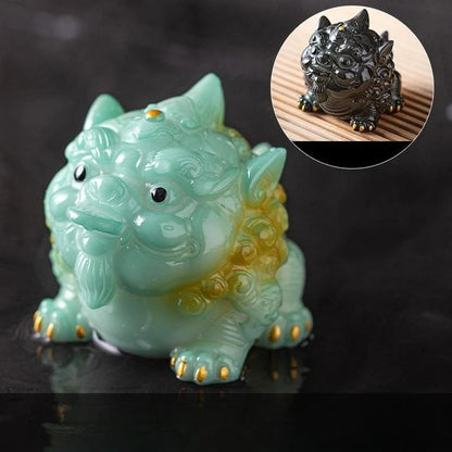 Resin Color Changing Tea Pet Ornament PI Xiu Tea Table Tea Tray Kung Fu Teaware