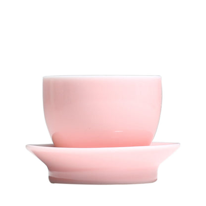 cup and saucer porcelain master cup coaster lady gift 35ml Chinese kungfu teacup