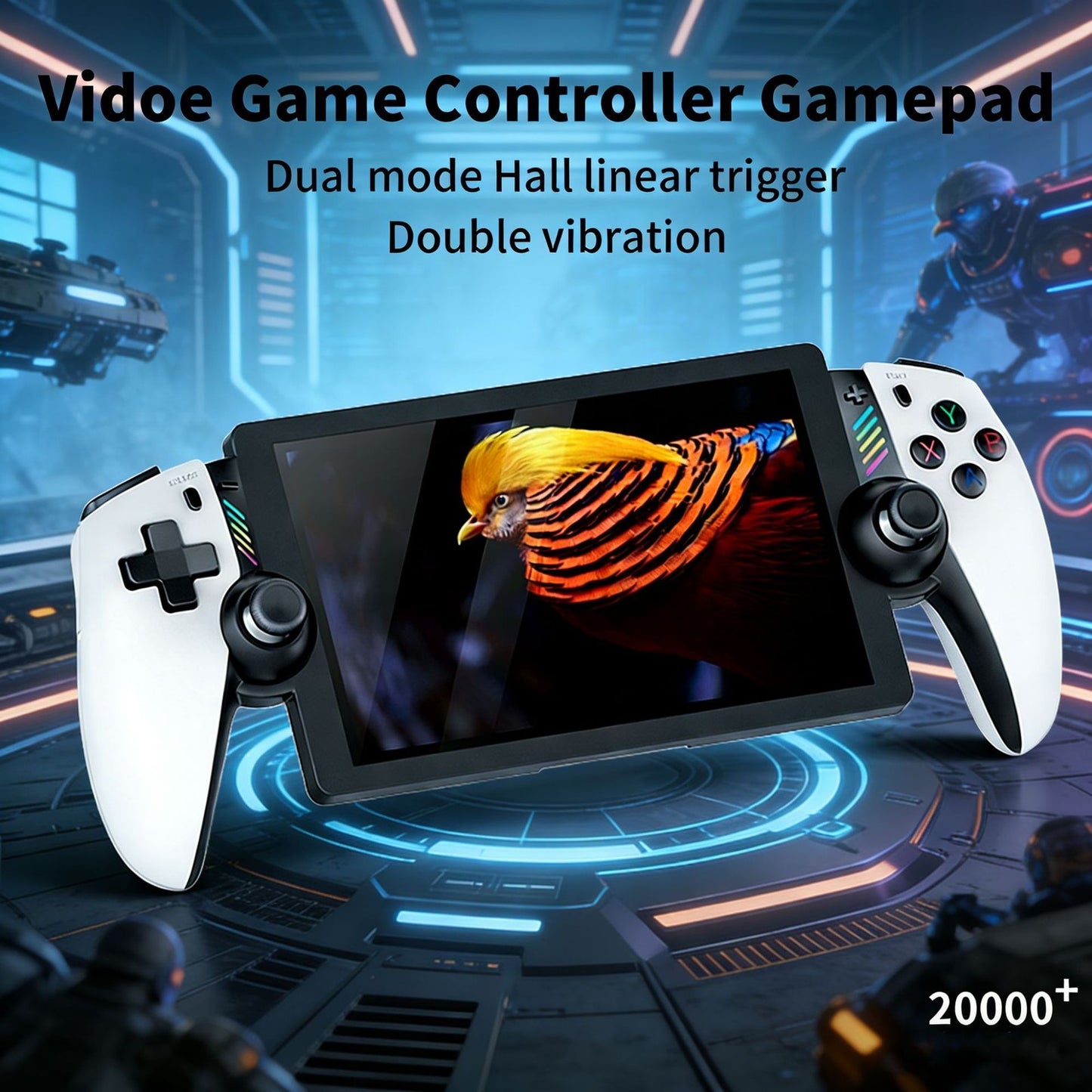 Classic Retro 3D Dual Joystick 7-Inch Gaming Console with Large PS2 Game Support