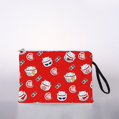 Cosmetic Bag Digital Printing Traveling Storage Purse Zipper Jacquard Pouch 1 PC
