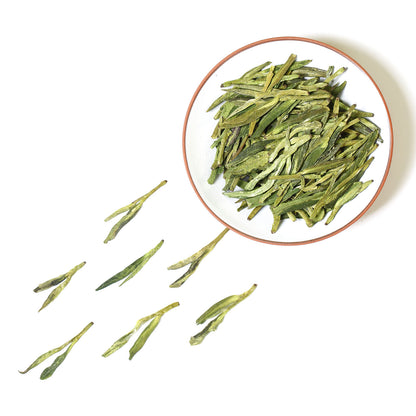 GOARTEA 100g Premium Anji Baicha Longjing Green Tea White Dragon Well Green Tea-