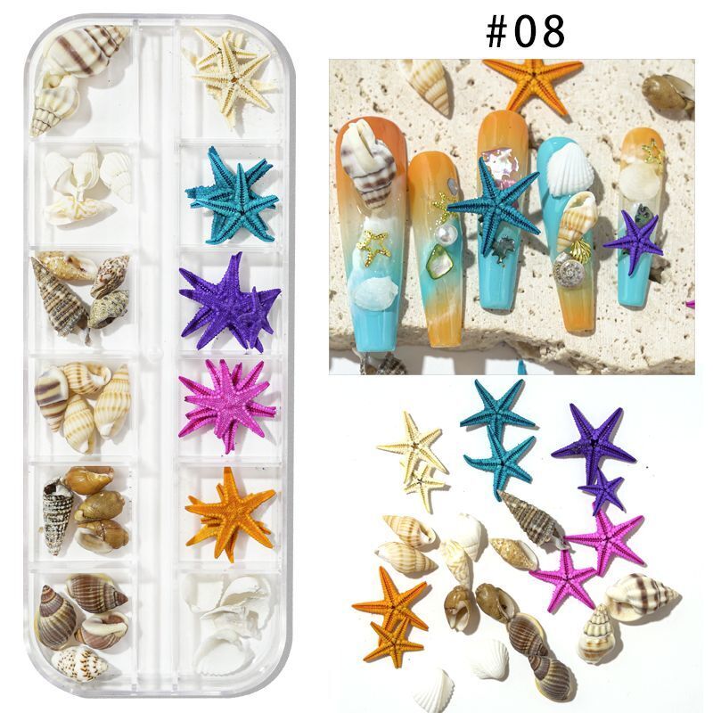 Nail Art Decor 3D Irregular Abalone Natural Sea Shell Stones DIY Accessory 1 Box