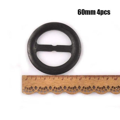 Wooden Round Ring Buckle Wood Windcoat Belt Buckles Garment Ornament Ac