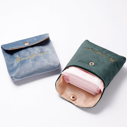 Velvet Cosmetic Bag Traveling Coin Money Purse Lipstick Storage Case Pouch Bags