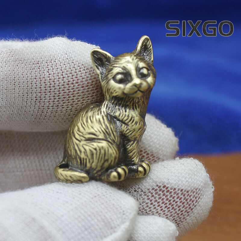 Cat Figurine Kitty Miniature Statue Tea Pet Fish Tank Landscape Decoration