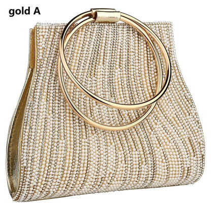 Evening Bag Diamond Rhinestone Clutch Silver Purse Handbags Clutches 9*9*13 CM