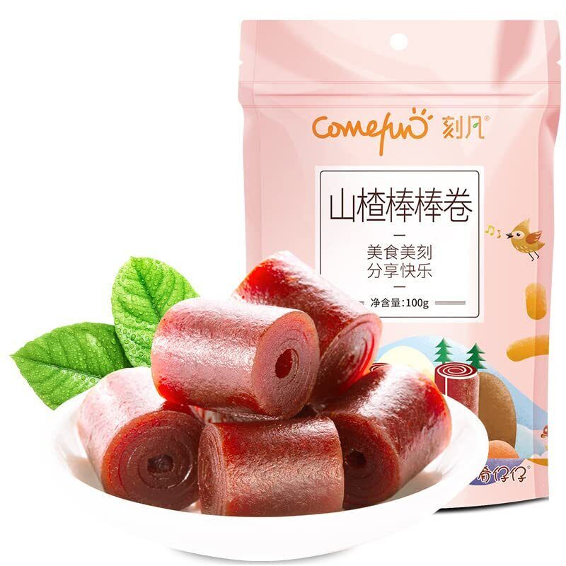 Hawthorn Roll Sweet and Sour Snacks Hawthorn Berry Long Rolls Dried Fruit 100g