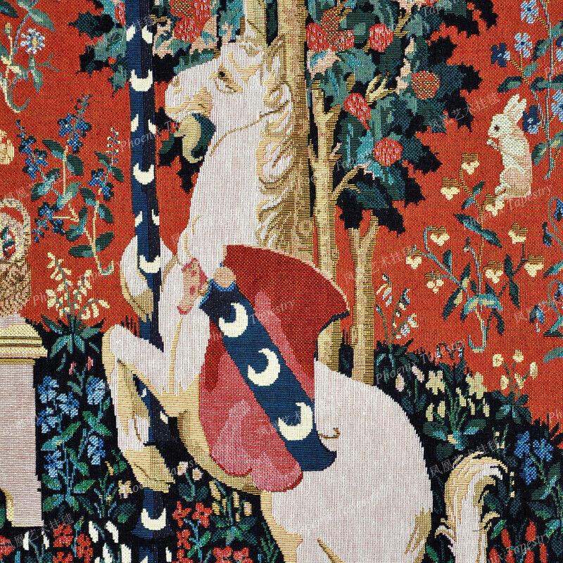 I heard that women and unicorns weave wall hangings with a height of 55 x a width of 41 inches of tissue paper-