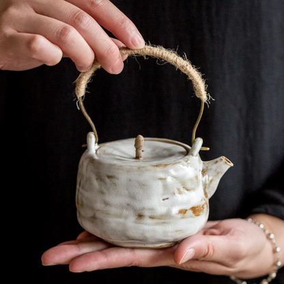 White Ceramic Teapot Chinese Tea Pot 240ml