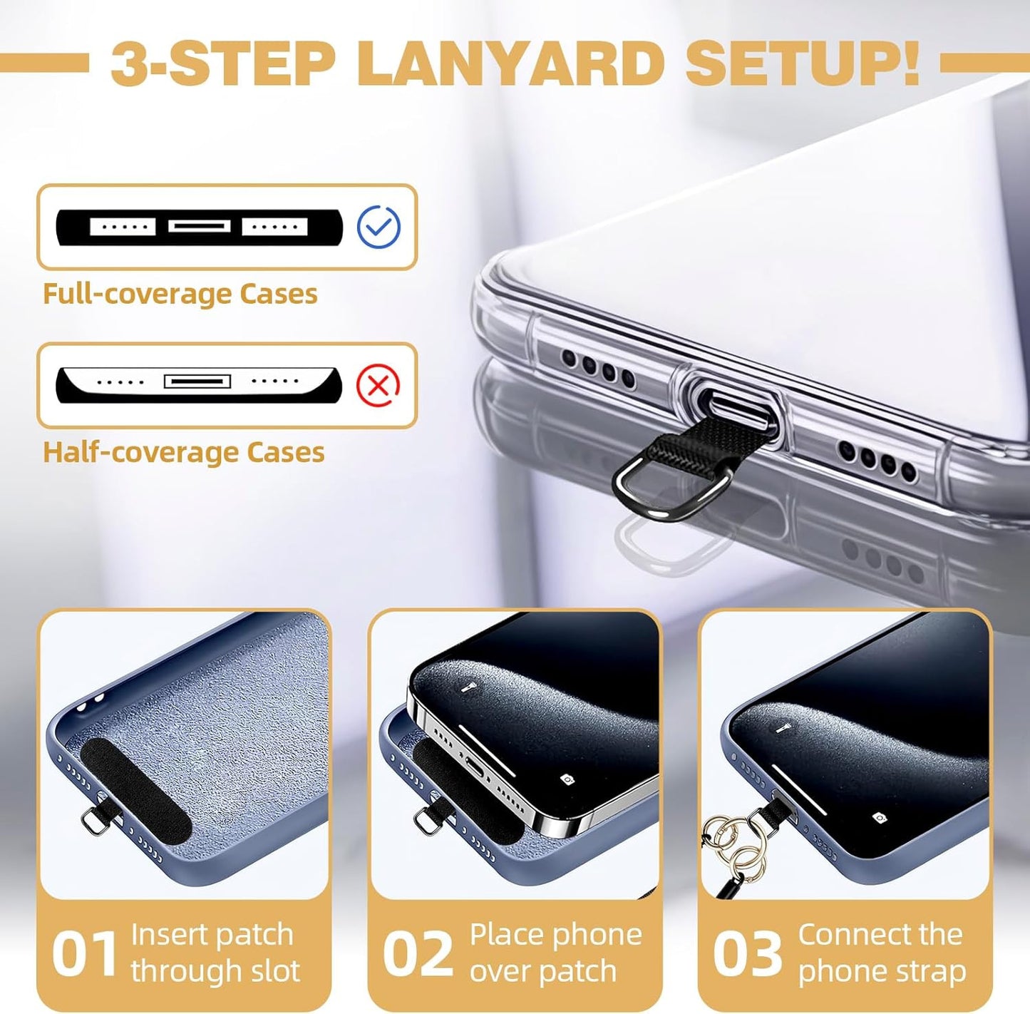 Adjustable Phone Lanyard,Universal Wrist Strap for Cellphone Case,Anti-Theft Wom
