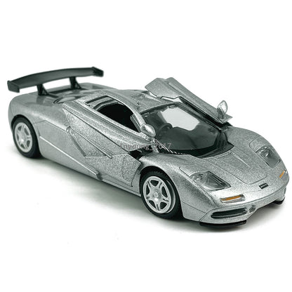 McLaren F1 1:36 Diecast Model Car Toy Vehicle Boys Toys for Kids Gifts Silver