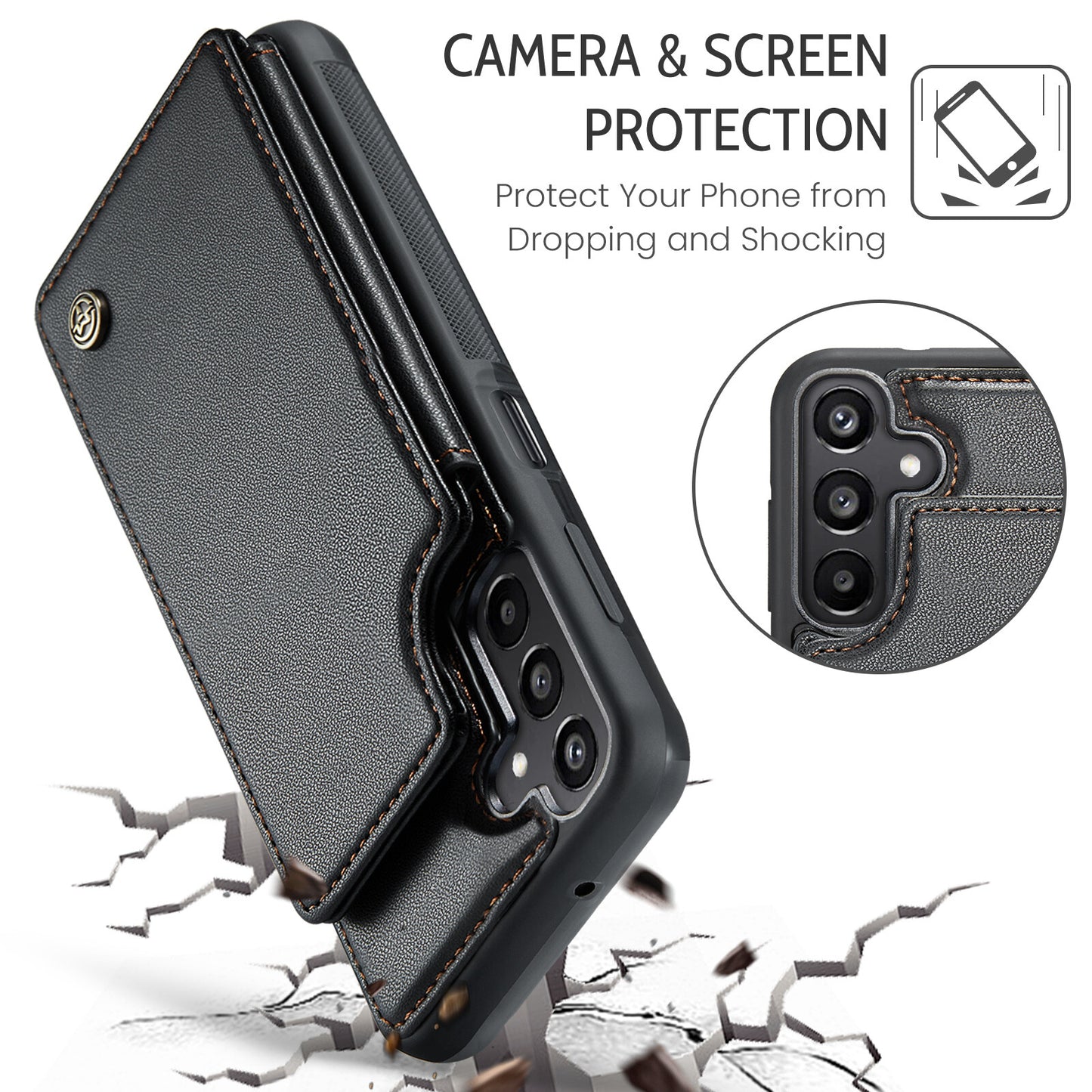 For Samsung Galaxy A36 A56 Wallet Case with Card Holder Women Men RFID Blocking