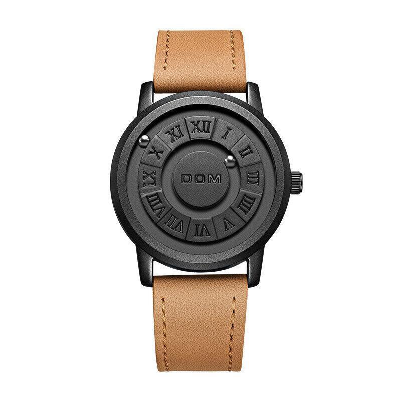 Mens Watch Magnetic Ball Bearing Wrist Watches Unique Stainless Steel Gift Uk