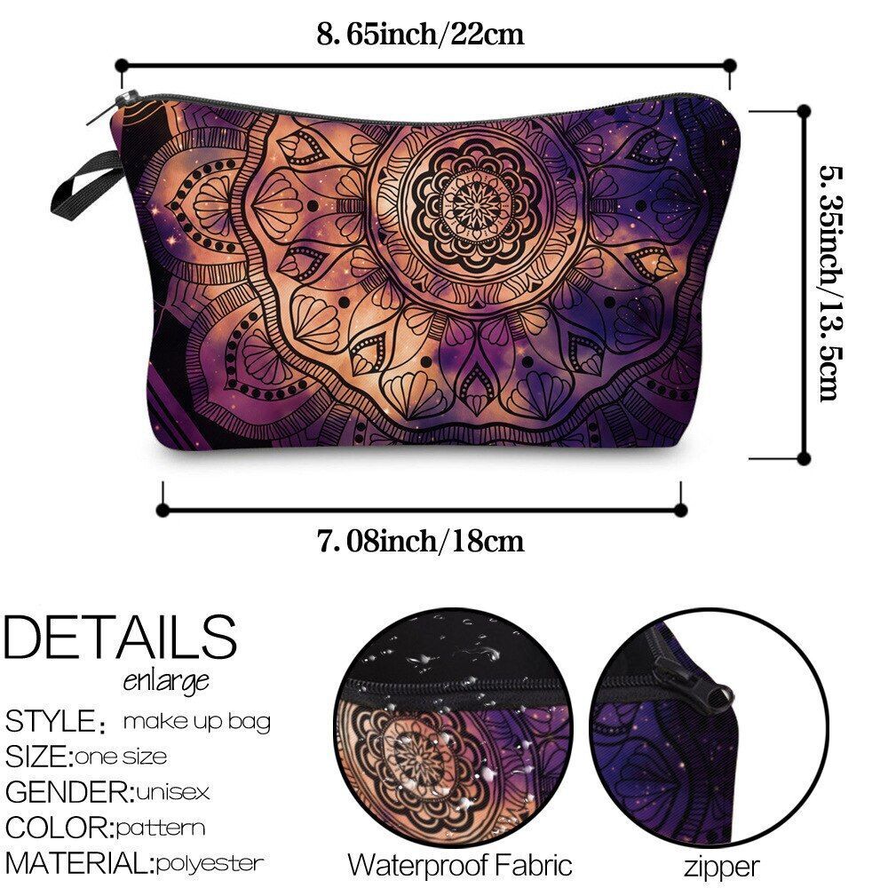 Colorful Pattern Women Travel Storage Bag Cosmetic Bag Waterproof Make Up Bags