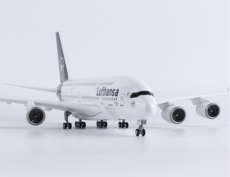 46CM 1:160 Lufthansa AIRBUS A380 Passenger Airplane Landing Gear Resin Model