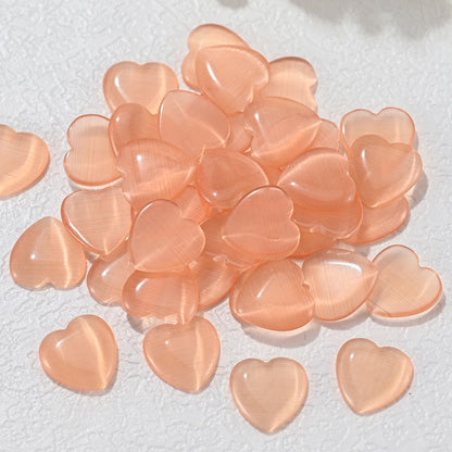 Nail Art Decals 20-100Pcs 3D Heart Charms Clear Acrylic DIY Manicure Accessories