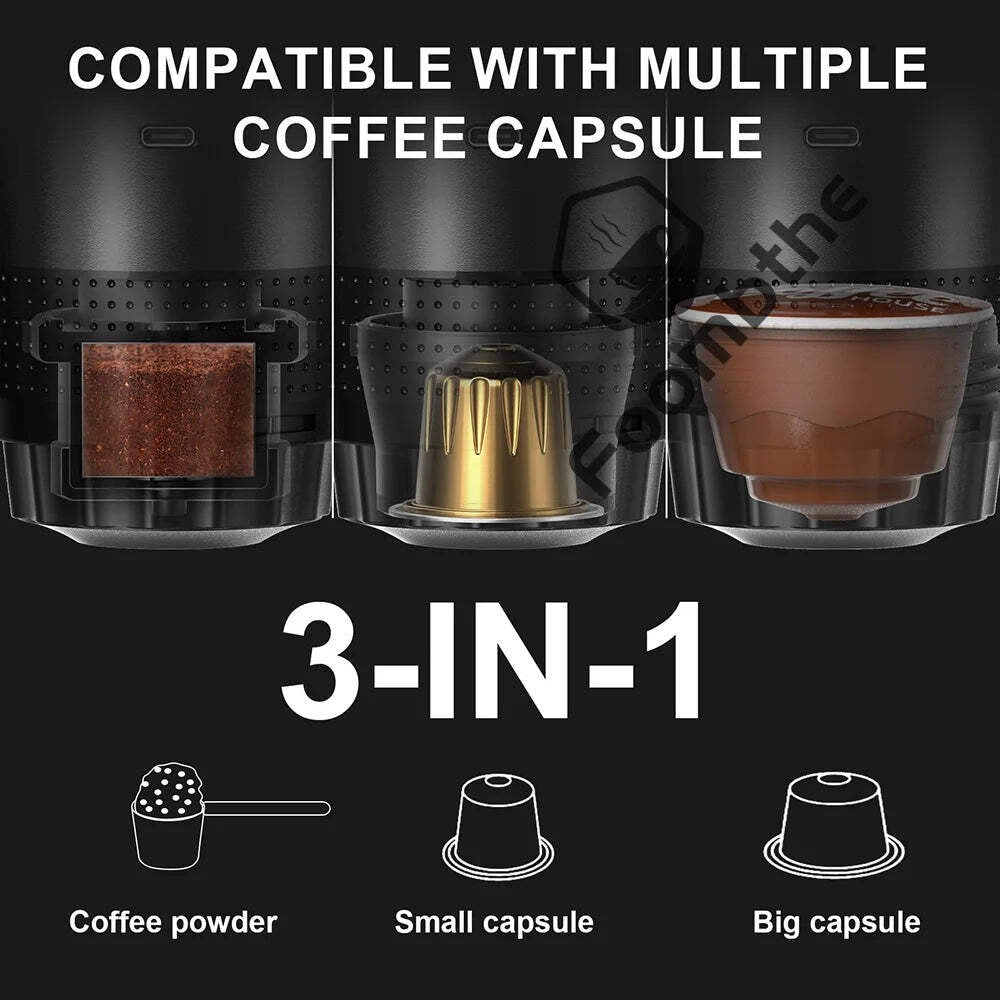 Portable Espresso Machine - 3-in-1 Travel Coffee Maker