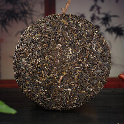 357g Yunnan Pu'er Tea Yiwu Ancient Tree Pu'er Raw Tea Cake with Orchid Aroma