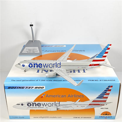 1:200 Inflight one world BOEING B737-800 Passenger Plane Diecast Aircraft Model