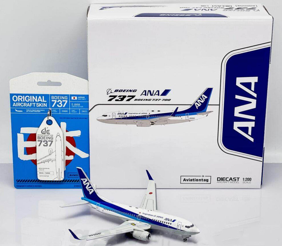 1:200 JC Wings ANA BOEING 737-700 Passenger Airplane Diecast Aircraft Model