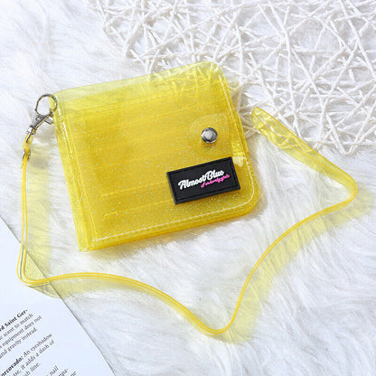 Transparent PVC Purse Card Bag Bus Card Cover Folding Wallet KidID Piece Set