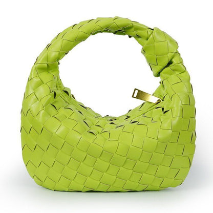 Golden Zipper Bag Synthetic Leather Tote Shoulder Bag Crossbody Handbag 26*24 CM