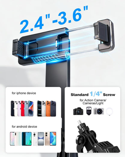 71" Phone Tripod Selfie Stick for Iphone/Android/Camera, Cell Phone Tripod Stand