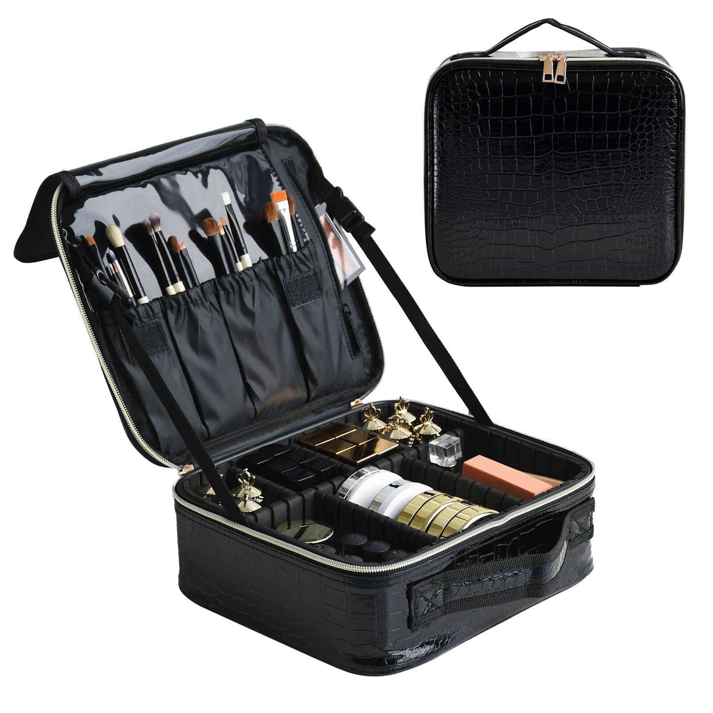 Pattern Cosmetic Bag Partition Multi Functional Traveling Storage Makeup Cases