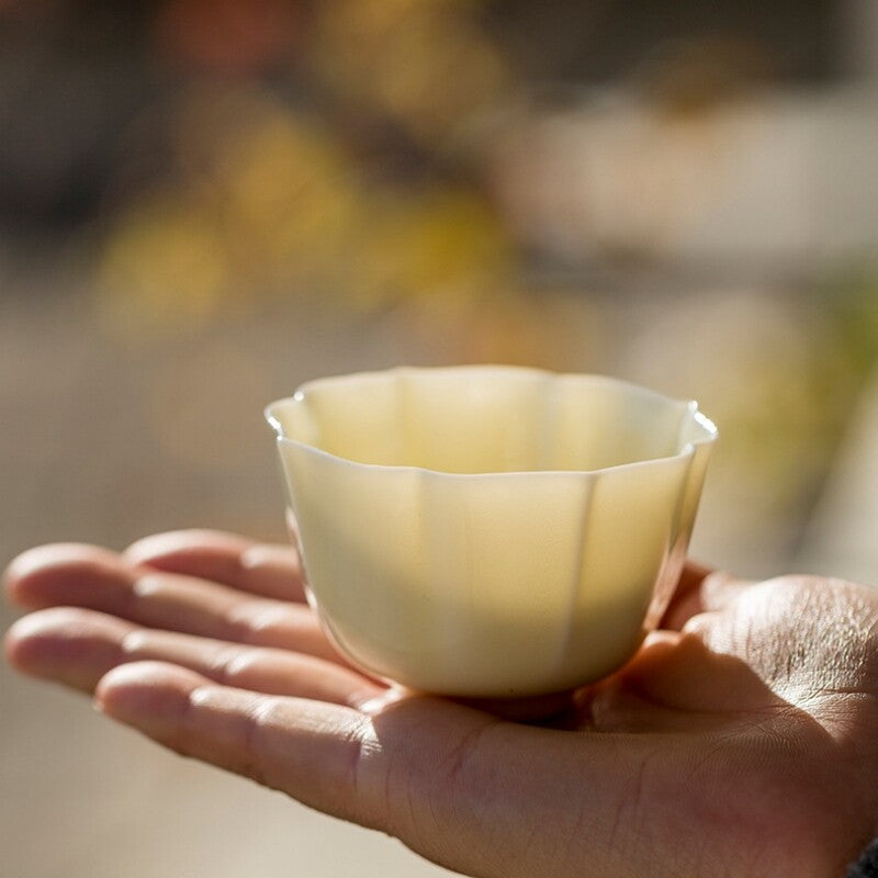 Handmade Tea Cup Thin Glaze Porcelain Master Cup 65ml Chinese Kungfu Tea Cup New
