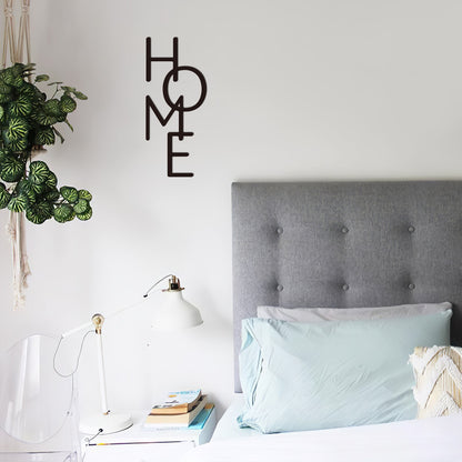 Vertical HOME Metal Word Wall Art Decor Sign Housewarming Gift Nursery Bedroom