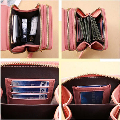 Women Handbag Synthetic Leather Shoulder Bags Phone Purse Large Crossbody Bags