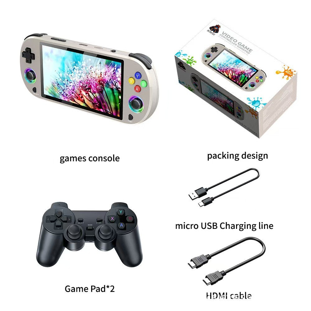 M22 PRO HD Handheld Game Console with Colorful Lighting for Home Gaming 64-128GB