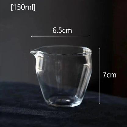 Glass Transparent Fairness Cup 150ml 5.1oz Chinese Kung Fu Tea Set Tea Pitcher