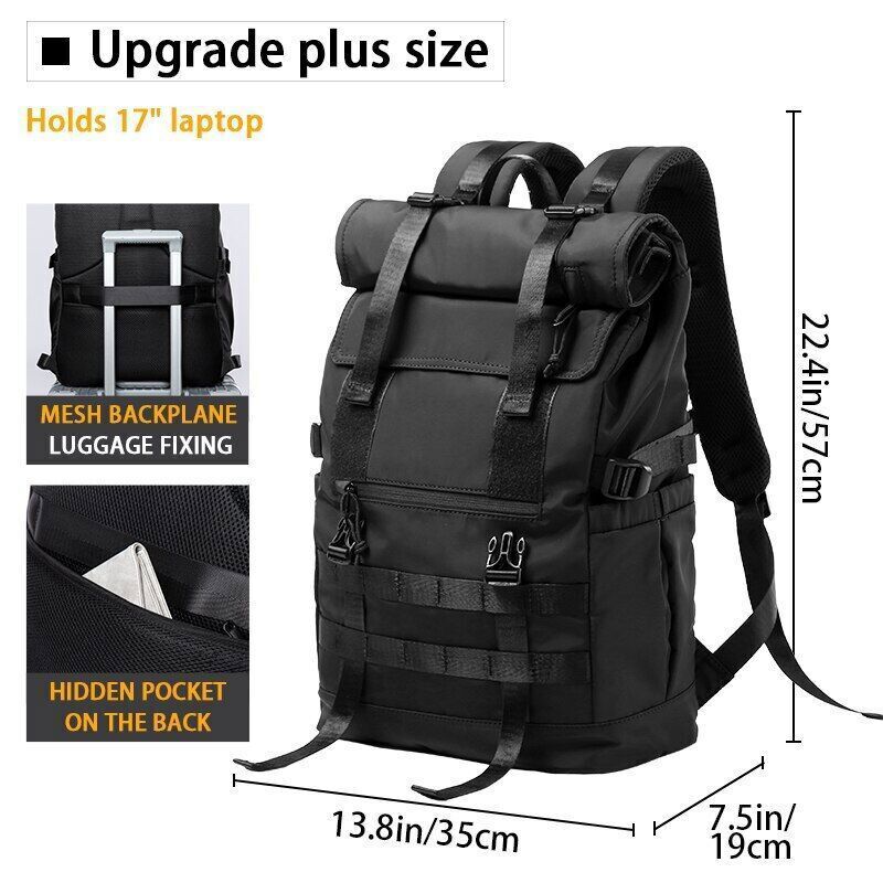 3 in 1 Convertible Travel Backpack Men Women 17inch Backpack Teen School Bag