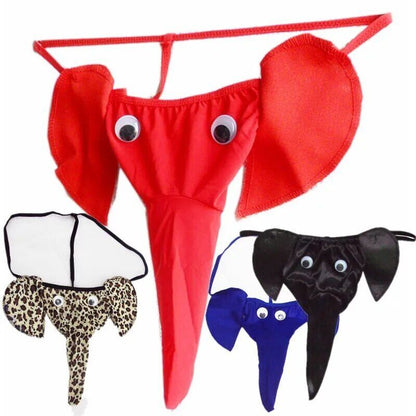 New G-string Sexy hombres diseño de elefante Calzoncillos elástico Tanga hombres