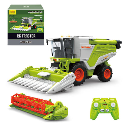 Remote Control Tractor Toy 1/24 2.4GHz RC Tractor Front Harvester for Kids Boys