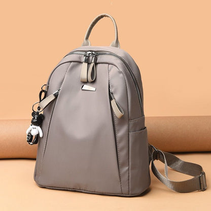 Large Travel Anti-theft Backpack Waterproof Shoulder Bag Oxford Polyester Khaki