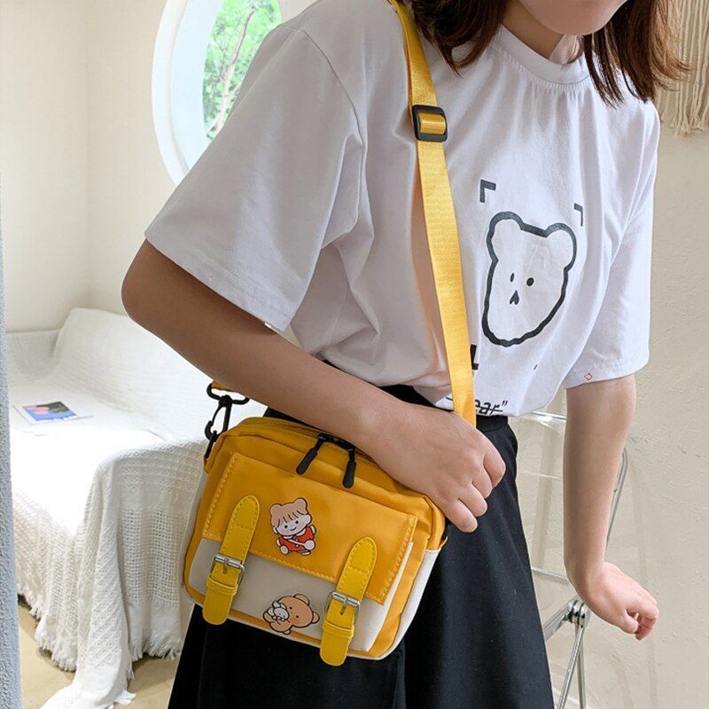 Winter Canvas Bag Fashion Belts Decorative Cloth Bags One-shoulder Diagonal Bag