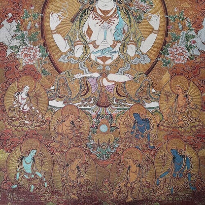 36 "Buddhist Tara Buddha Statue Tangka Silk Painting